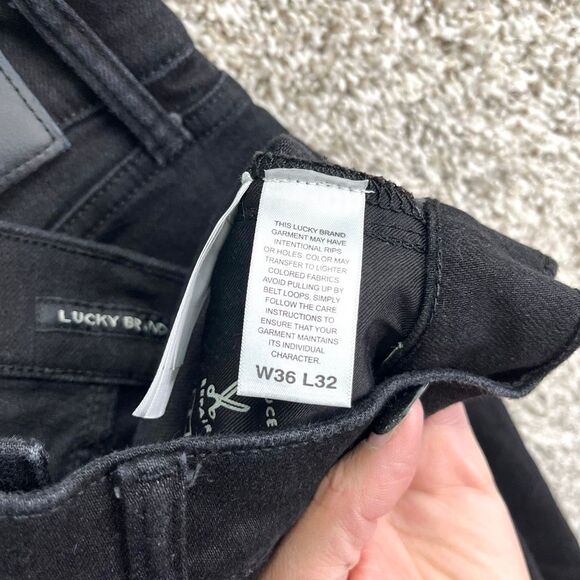 Lucky Brand Jeans Men’s 36x32 223 Black Denim Straight Leg - Picture 5 of 7